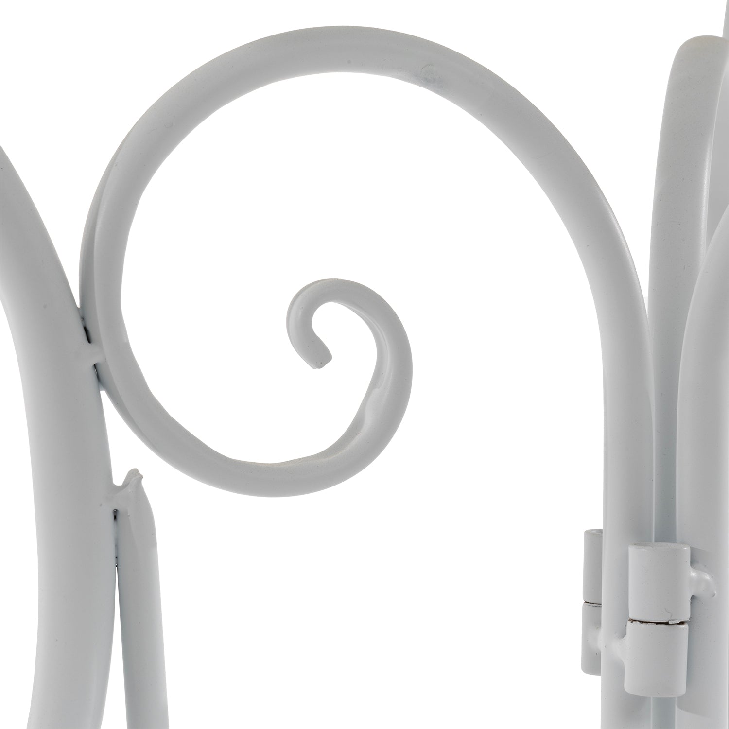 VESTIAMO CASA GIARDINO - Set giardino Bistrot tavolo rotondo 60 cm e 2 sedie pieghevoli in metallo Bianco